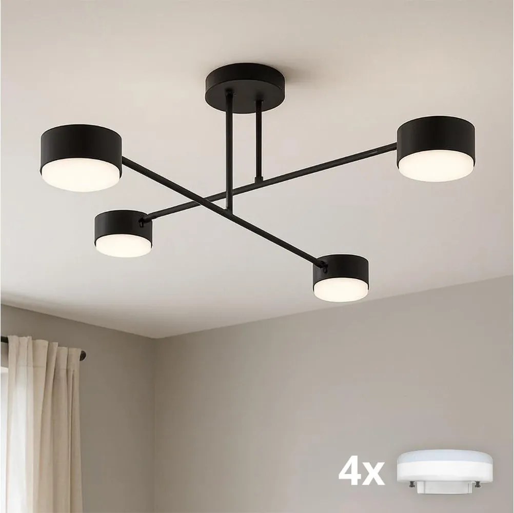 Brilagi - LED плафон MONO 4xGX53/30W/230V черен
