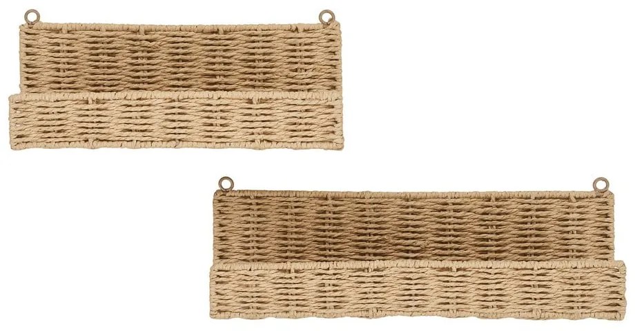 Стенни рафтове в комплект 2 бр. в естествен цвят 10 cm Treviso – House Nordic