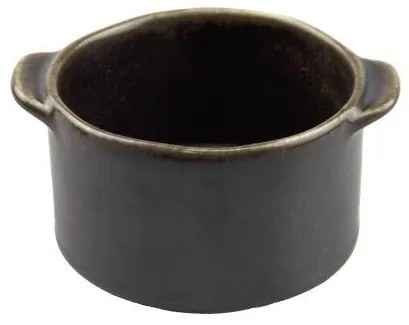 Horecano - Порцеланов рамекин с дръжки 11см 150мл ANTIQUE-BLACK-(ZA0203-4.5-B)
