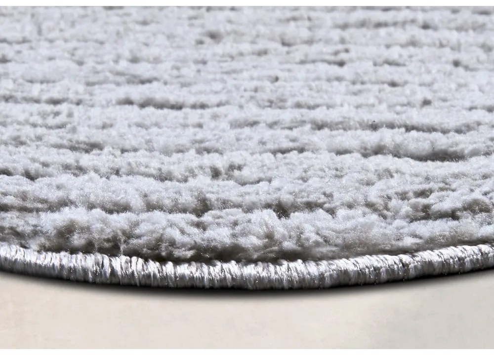 Светлосив кръгъл килим ø 160 cm Panglao New York Light Grey – Elle Decoration