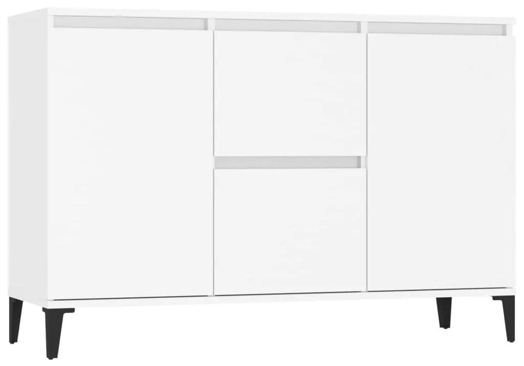 806112 vidaXL Сайдборд, бял, 102x35x70 см, инженерно дърво