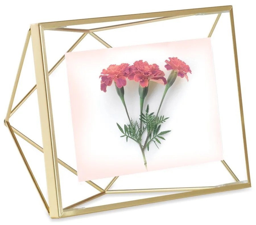 Метална стойка/рамка за стена в златист цвят 15x20 cm Prisma - Umbra