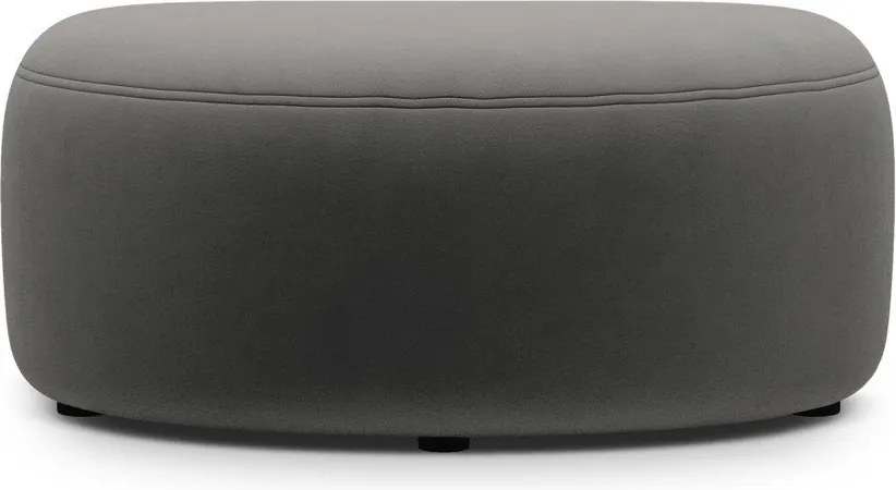 Тъмносива кадифена табуретка Kate – Micadoni