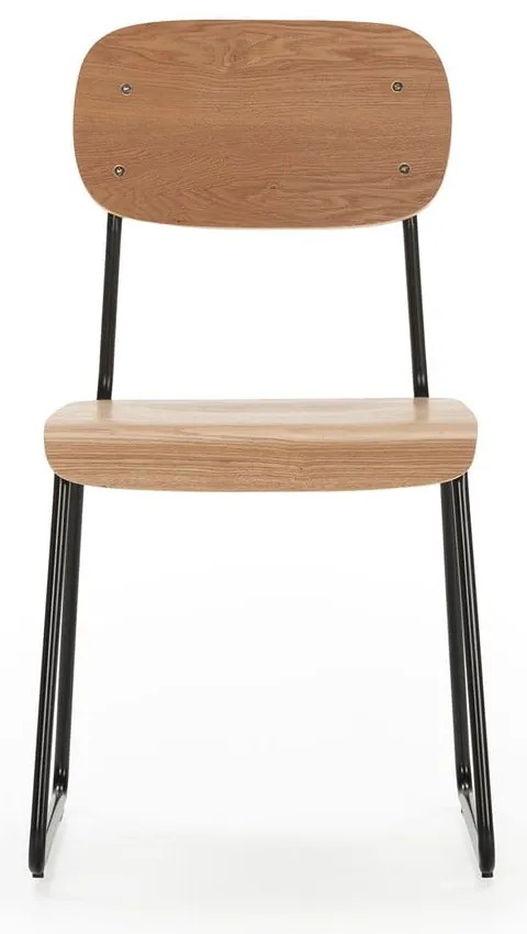 Трапезни столове в комплект от 2 бр. от декор от ясен в естествен цвят Aira – Marckeric