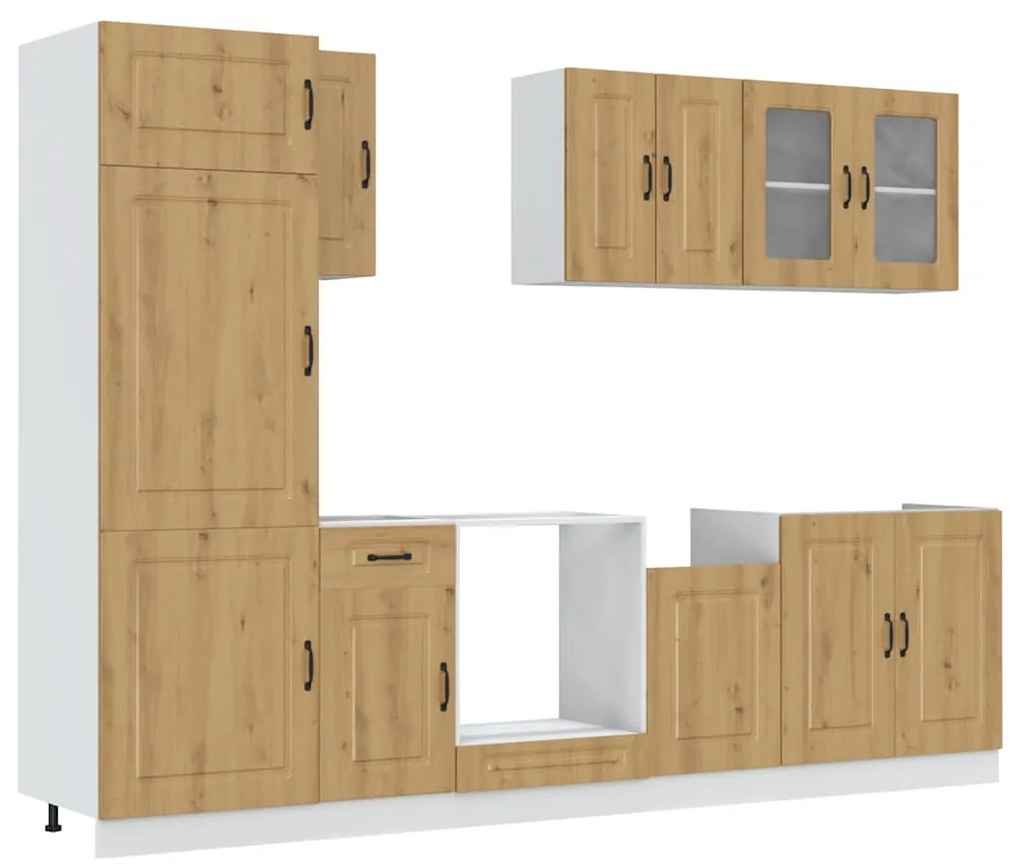 3314800 vidaXL Комплект кухненски шкафове от 8 части Kalmar, инженерно дърво