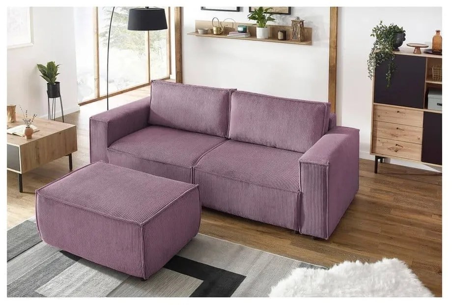 Розова табуретка от велур Nihad - Bobochic Paris