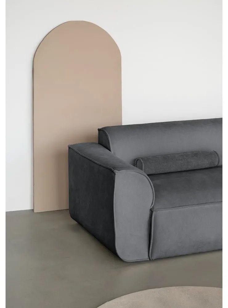 Сив модулна лежанка (ляв ъгъл) Flex Felix – Miuform