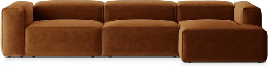 Ъглов диван в тухлен цвят (десен ъгъл) Bergamo – Cosmopolitan Design