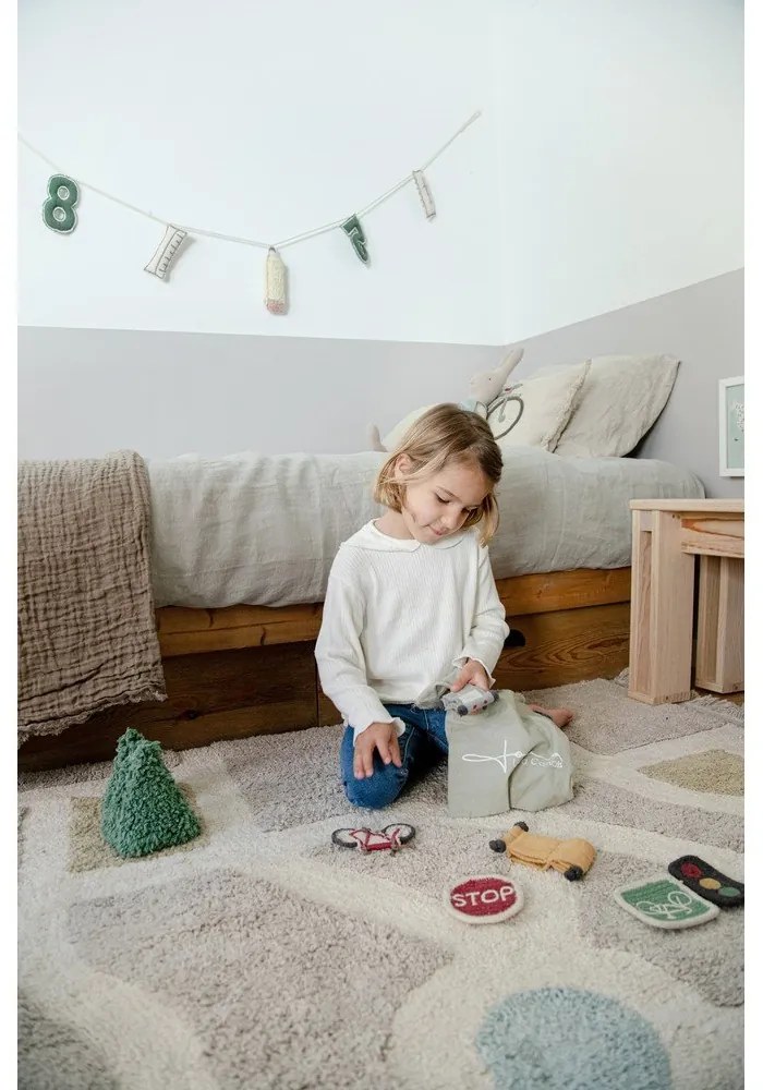 Сиво памучно детско килимче за игра 120x170 cm Eco и City – Lorena Canals