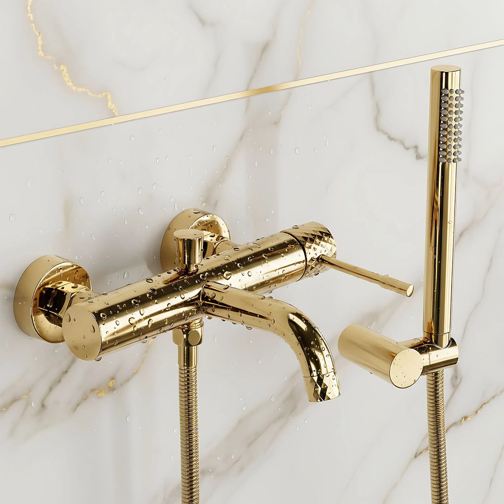 Смесител за вана Rea Lungo Diamond Gold