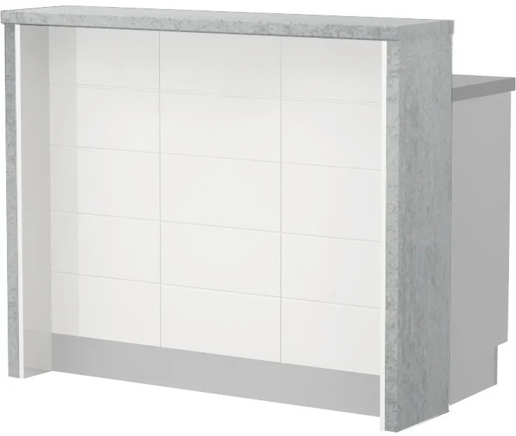 Островна кухненска пейка Hudson-Length: 120 cm.-White-Chromix Silver