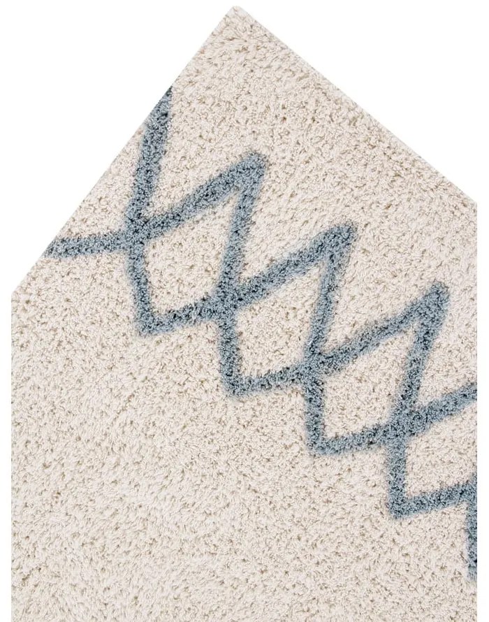 Син и кремав ръчно изработен памучен килим подходящ за пране 120x160 cm Atlas Natural – Lorena Canals