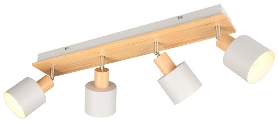 Прожектор в бял и естествен цвят ø 9 cm Shanti – Trio