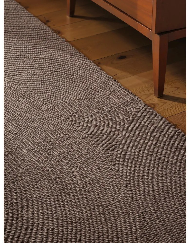 Ръчно изработена вълнена пътека кафяво-сива 80x200 cm Eleni Taupe – Hanse Home