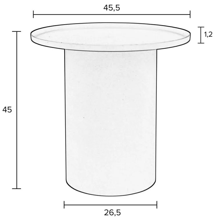 Метална кръгла странична масичка ø 45,5 cm Sverre – White Label