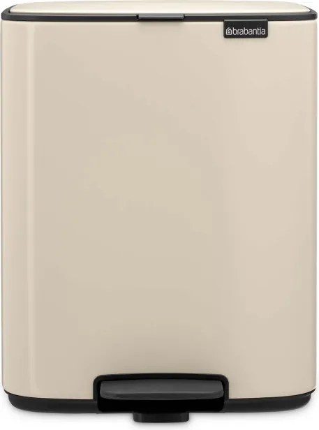Кош за боклук Brabantia Bo Pedal 1010123, 12 л, Леко затваряне, Противоплъзгаща основа, Бежов