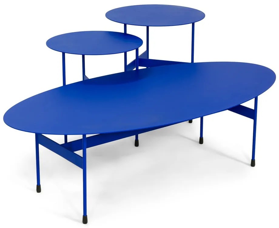 Синя метална масичка за кафе 39x120 cm Mira – Spinder Design