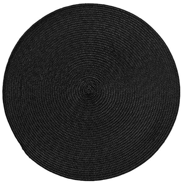 Horecano - Подложка за хранене кръгла ф38см PVC черна (9970-1)