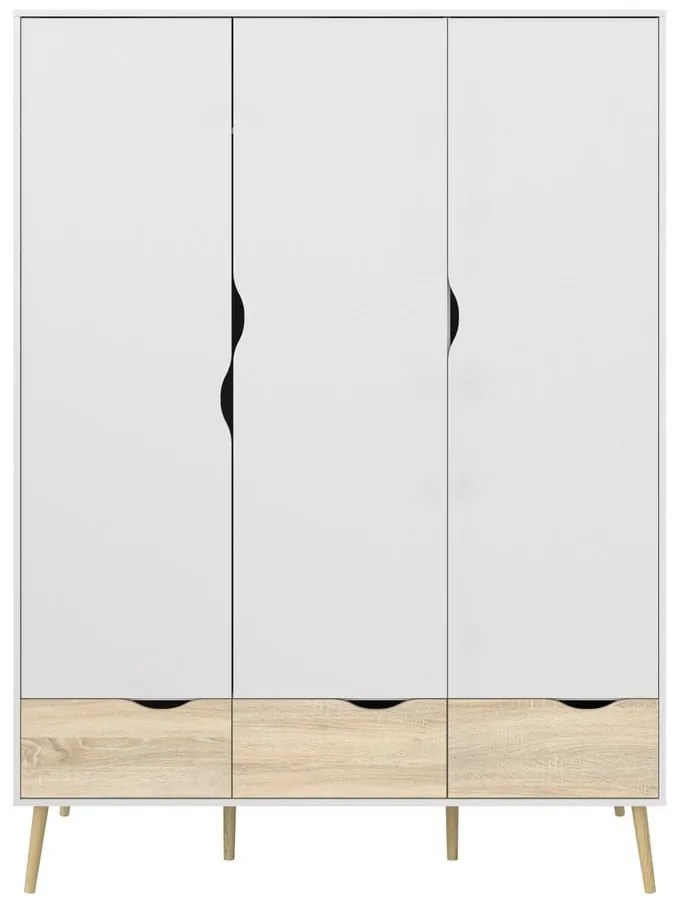 Бял гардероб 147x200 cm Oslo - Tvilum