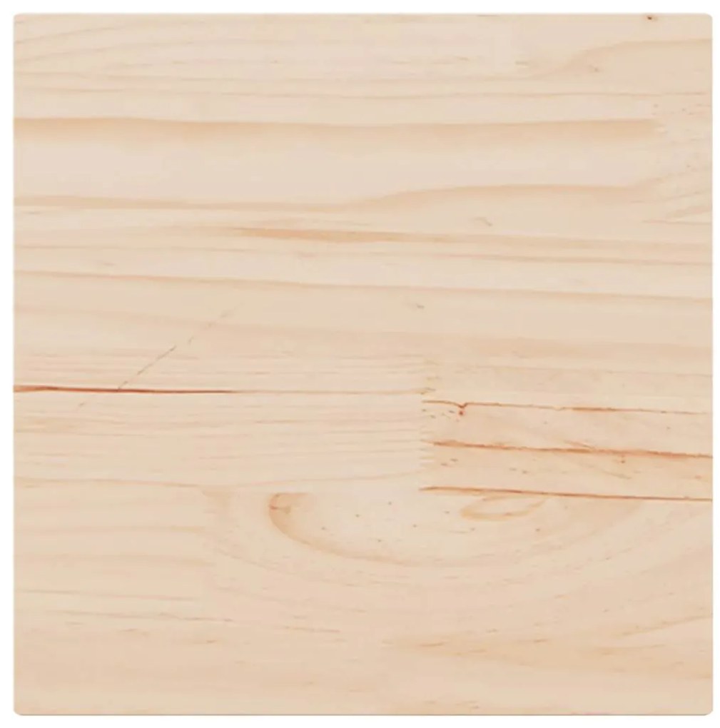 847410 vidaXL Плот за маса, 50x50x1,7 см, квадратен, бор масив