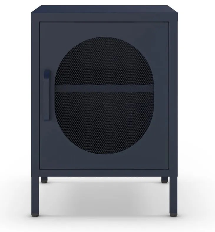 Тъмносиньо метално нощно шкафче Diora – Marckeric