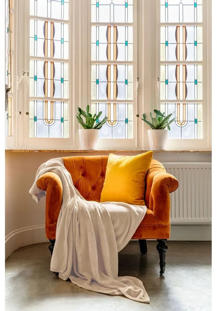 Бежово одеяло от микроплюш , 220 x 240 cm - Tiseco Home Studio