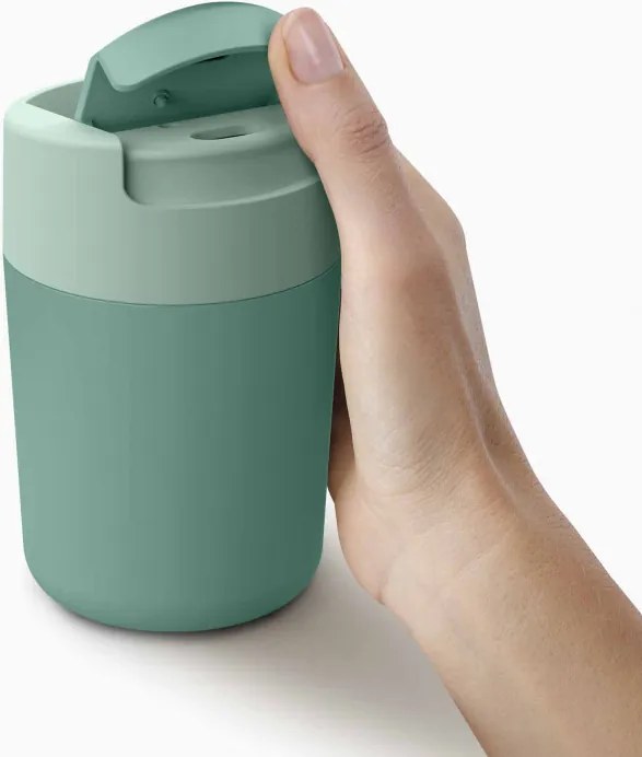 Термочаша Joseph Joseph Sipp 81122, Запечатваща се капачка, 340 мл, Без BPA, Полипропилен, Зелен