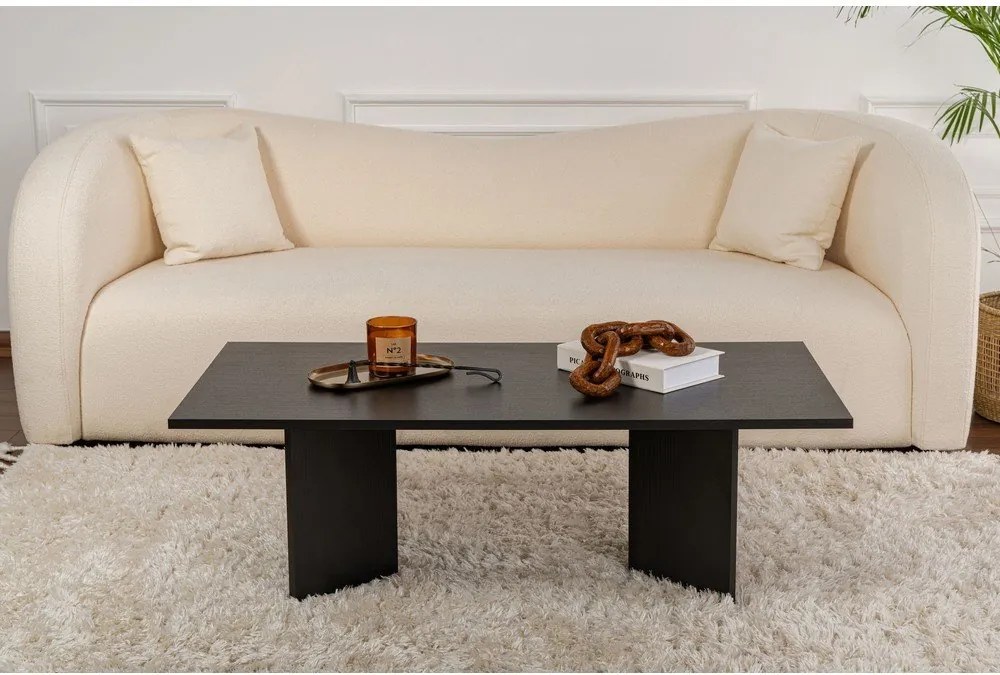 Черна матова масичка за кафе 60x119 cm Sabin – Kalune Design