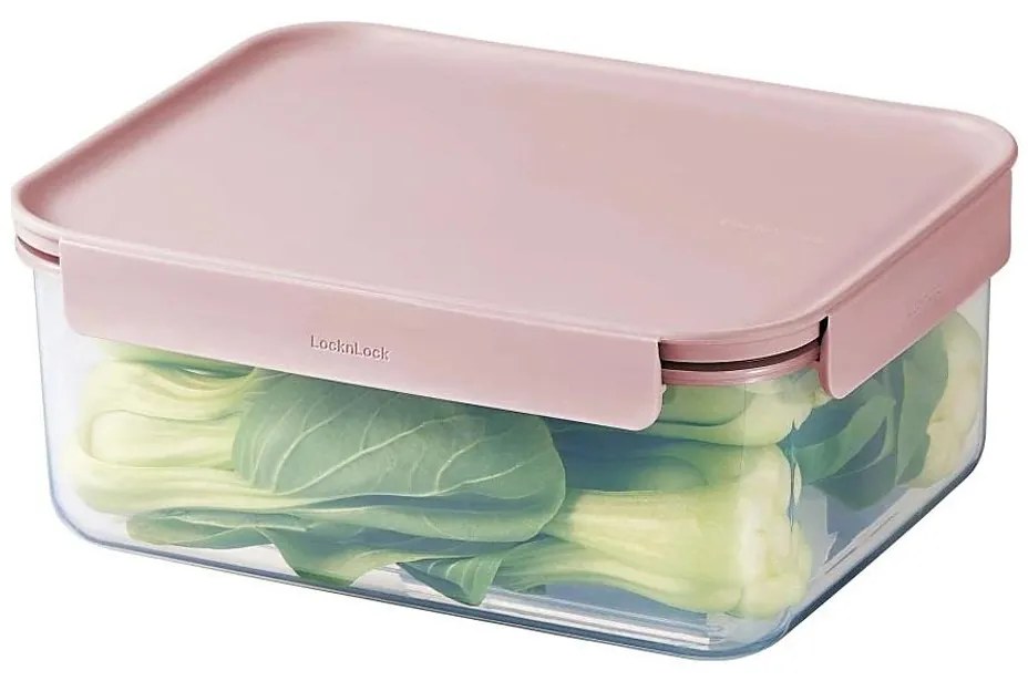 Контейнер за храни CLASSIC PLUS 2 л, розов/прозрачен