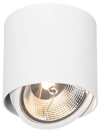 Дизайнерски повърхностно монтиран прожектор бял GU10 111mm - Impact