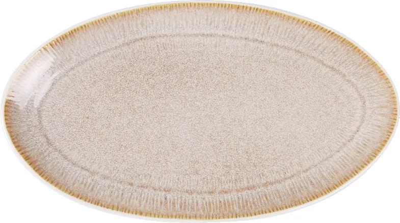 Плато овал LA MEDITERRANEA Calobra Cream, 31x18 cm, порцелан