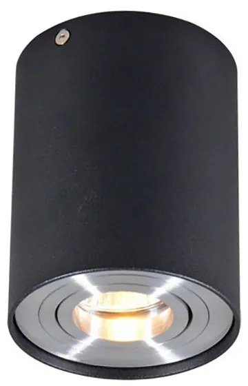 Интелигентен повърхностно монтиран прожектор черен със стомана, включващ WiFi GU10 - Rondoo Up