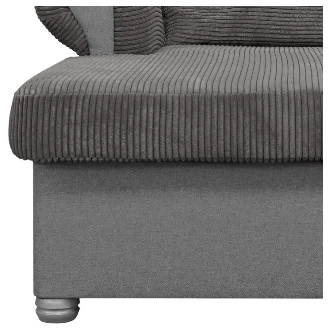 Кафяво-сив шезлонг от рипсено кадифе Lord – Ropez