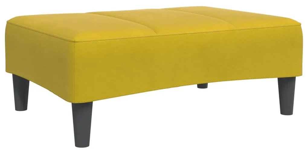 4007379 vidaXL Табуретка, жълта, 77x55x31 см, кадифе