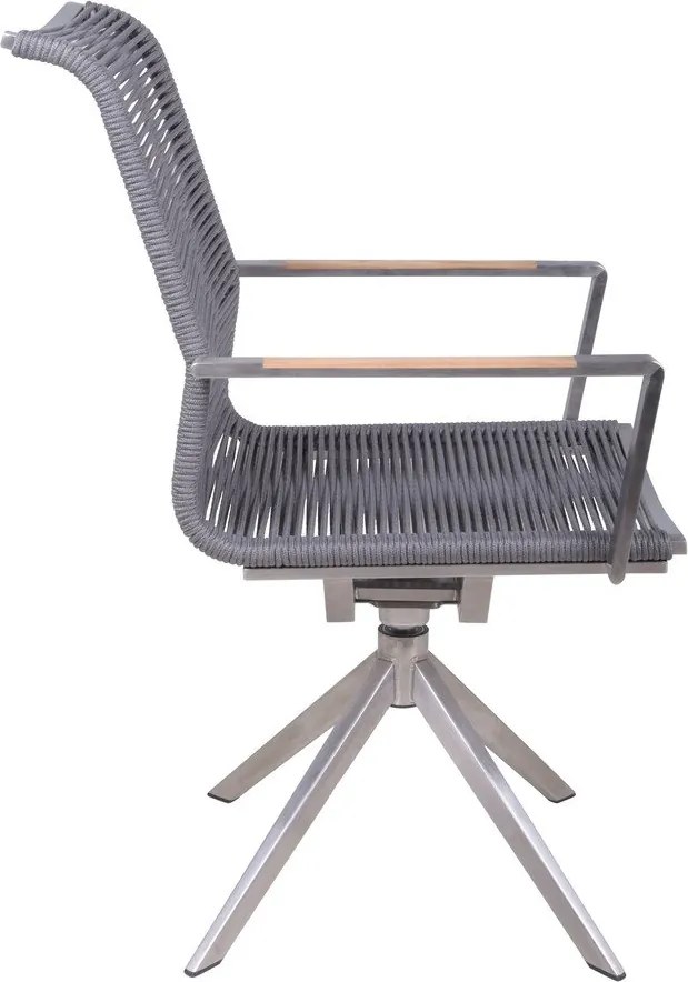 Сив метален градински стол Rubiera – Garden Pleasure