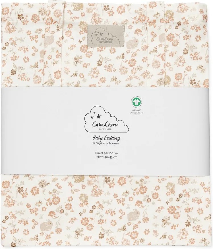 Бежово детско спално бельо от органичен памук 70x100 cm Augusta – Cam Cam Copenhagen
