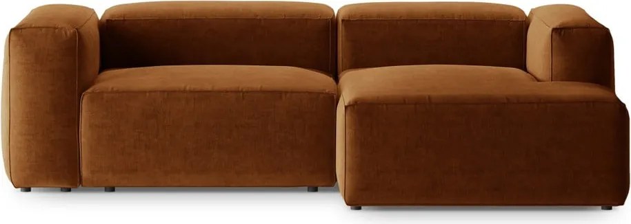 Ъглов диван в тухлен цвят (десен ъгъл) Bergamo – Cosmopolitan Design