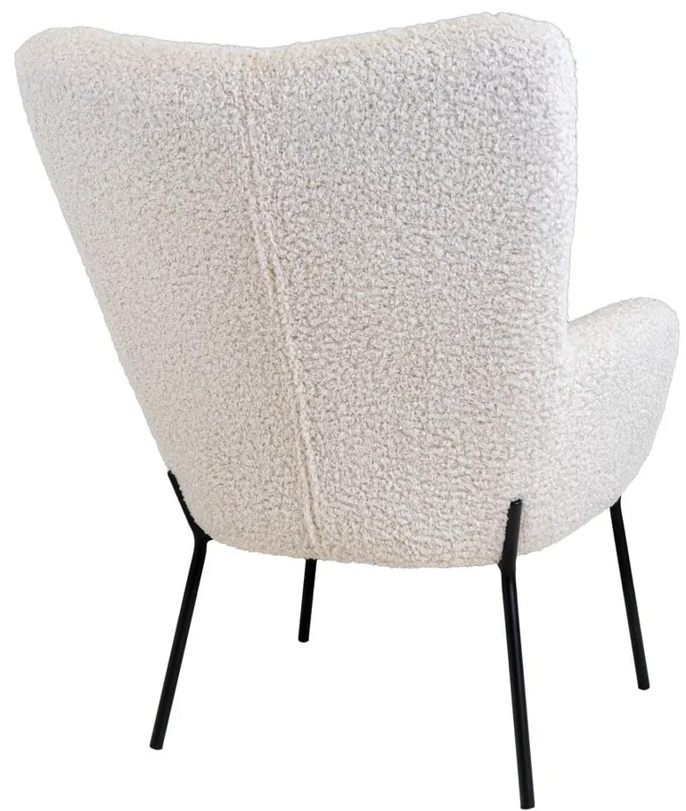 Бял фотьойл от изкуствена кожа Glasgow - House Nordic