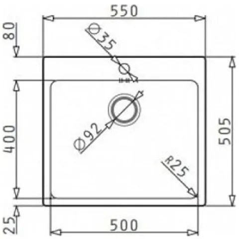Мивка Maidsinks Вградена 1B-55 x 50.5 см