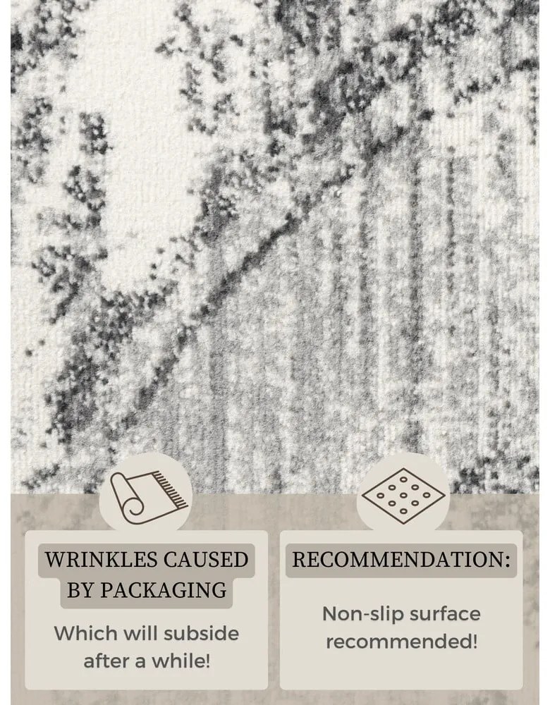 Сиво-кремав кръгъл килим ø 120 cm Gloria Lydia – Hanse Home