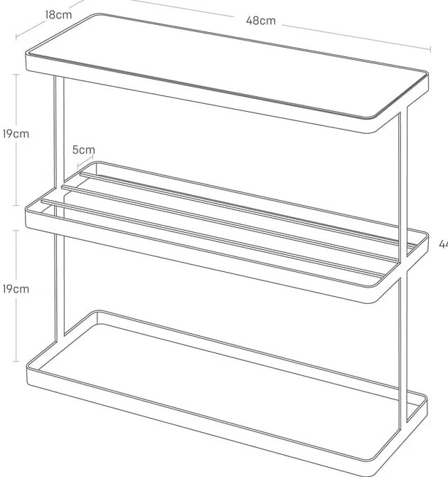 Сгъваема маса 18x48 cm Frame - YAMAZAKI