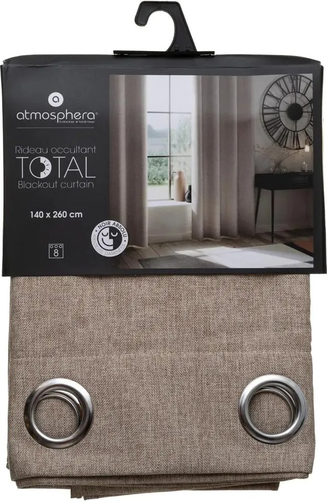 Блекаут завеса atmosphera Lua, 140x260 cm - Тъмносив
