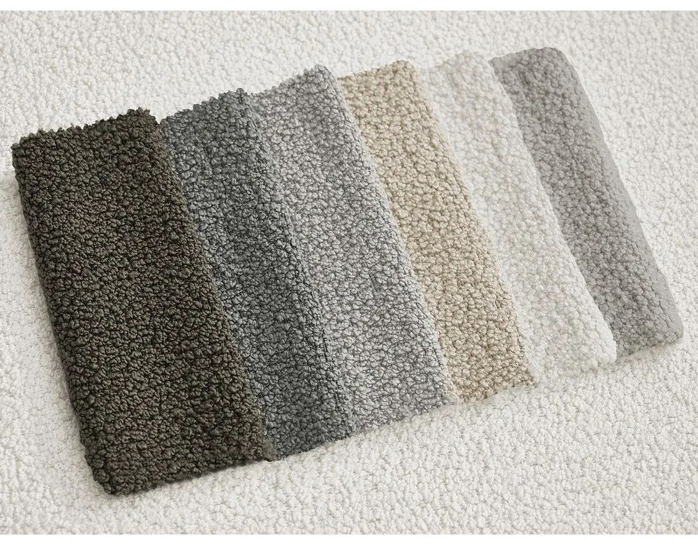 Бял ъглов диван от прежда с примки от букле (десен ъгъл) Leonore – Bobochic Paris