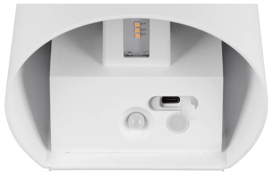LED стенно външно осветително тяло с USB със сензор за движение (височина 10 cm) Genie – Reality