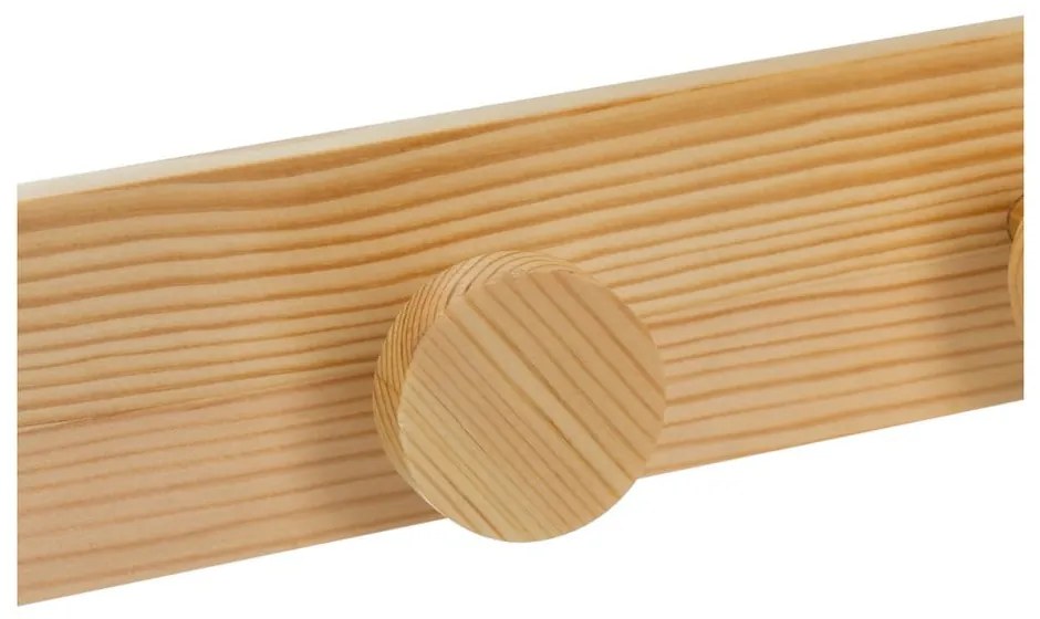 Стенна закачалка от масивен бор в естествен цвят 40 cm Anillos – Casa Selección