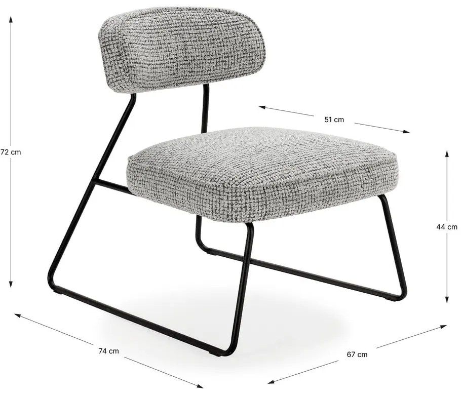 Черно-бяло кресло Elon – Marckeric