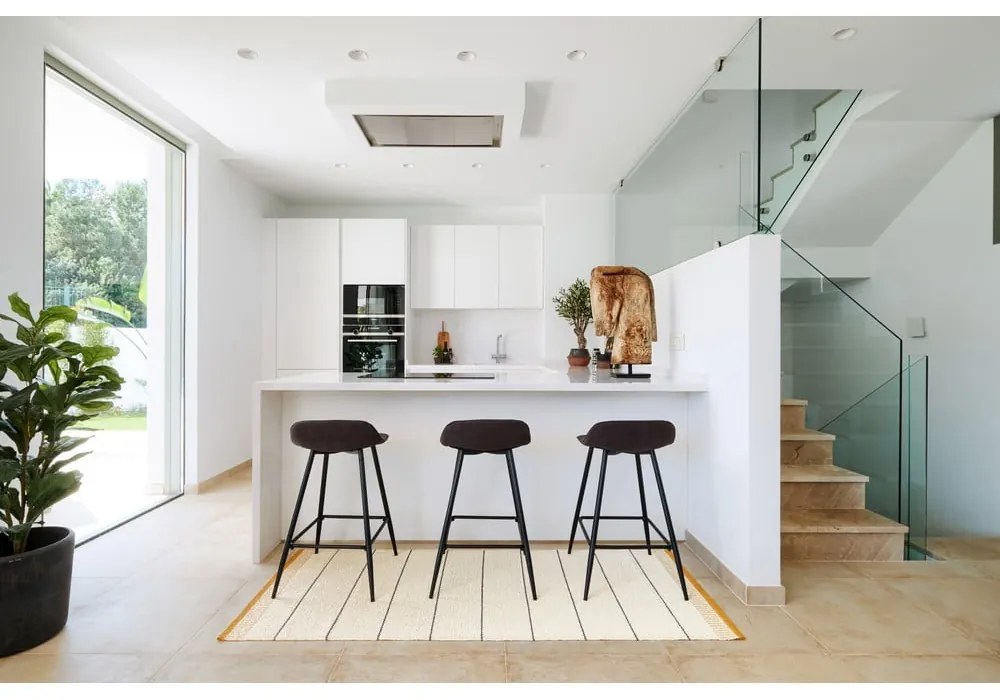 Килим за открито и закрито в цвят жълта охра и крем 60x125 cm Belle Ochre – Pappelina