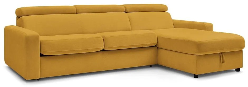 Разтегателен ъглов диван в цвят горчица (променлив) Monaco – Bobochic Paris