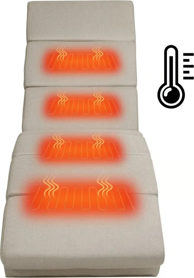 Релаксиращ масажен шезлонг Лондон с отопление textília antracitová