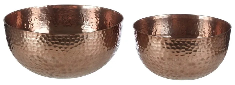 Метални купи за сервиране в комплект от 2 бр. в меден цвят ø 26 cm Solis – Premier Housewares